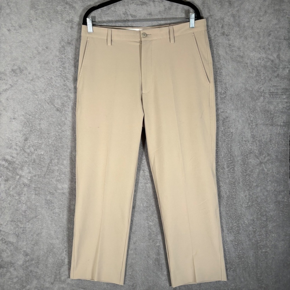 FootJoy Mens Performance Golf Pants Khaki Tan W34 L29 Stretch FJ Athletic